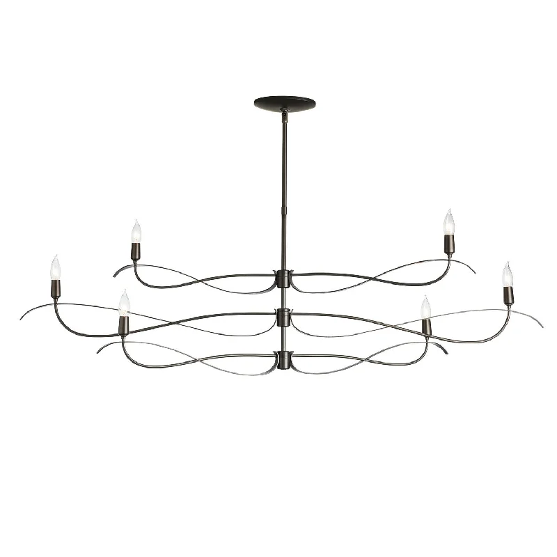 Industrial Lighting for Printing Press FacilitiesWillow Six Light Chandelier