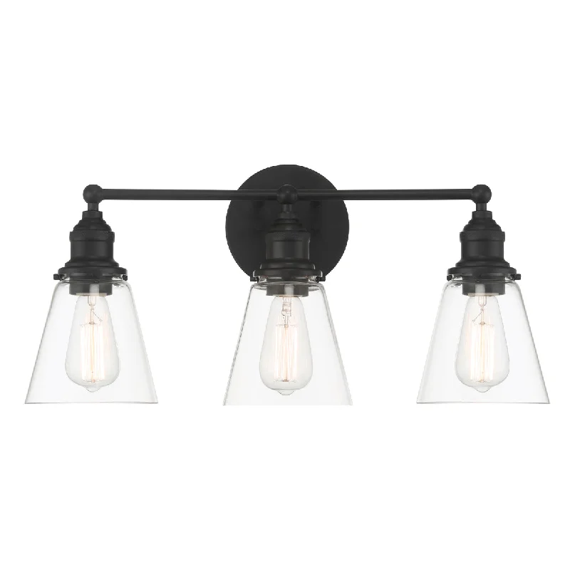 Adjustable Industrial Lighting for Flexible IlluminationBarwell 24" 3 Lights Bathroom Vanity Light Black Finish Adjustable Industrial Lighting for Flexible IlluminationBarwell 24" 3 Lights Bathroom Vanity Light Black Finish