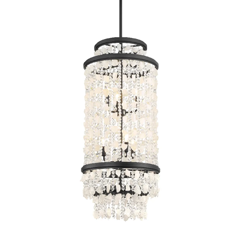Industrial Lighting for Woodworking FactoriesShimmering Elegance 38" 6 Lights Pendant Light Black Finish Industrial Lighting for Woodworking FactoriesShimmering Elegance 38" 6 Lights Pendant Light Black Finish