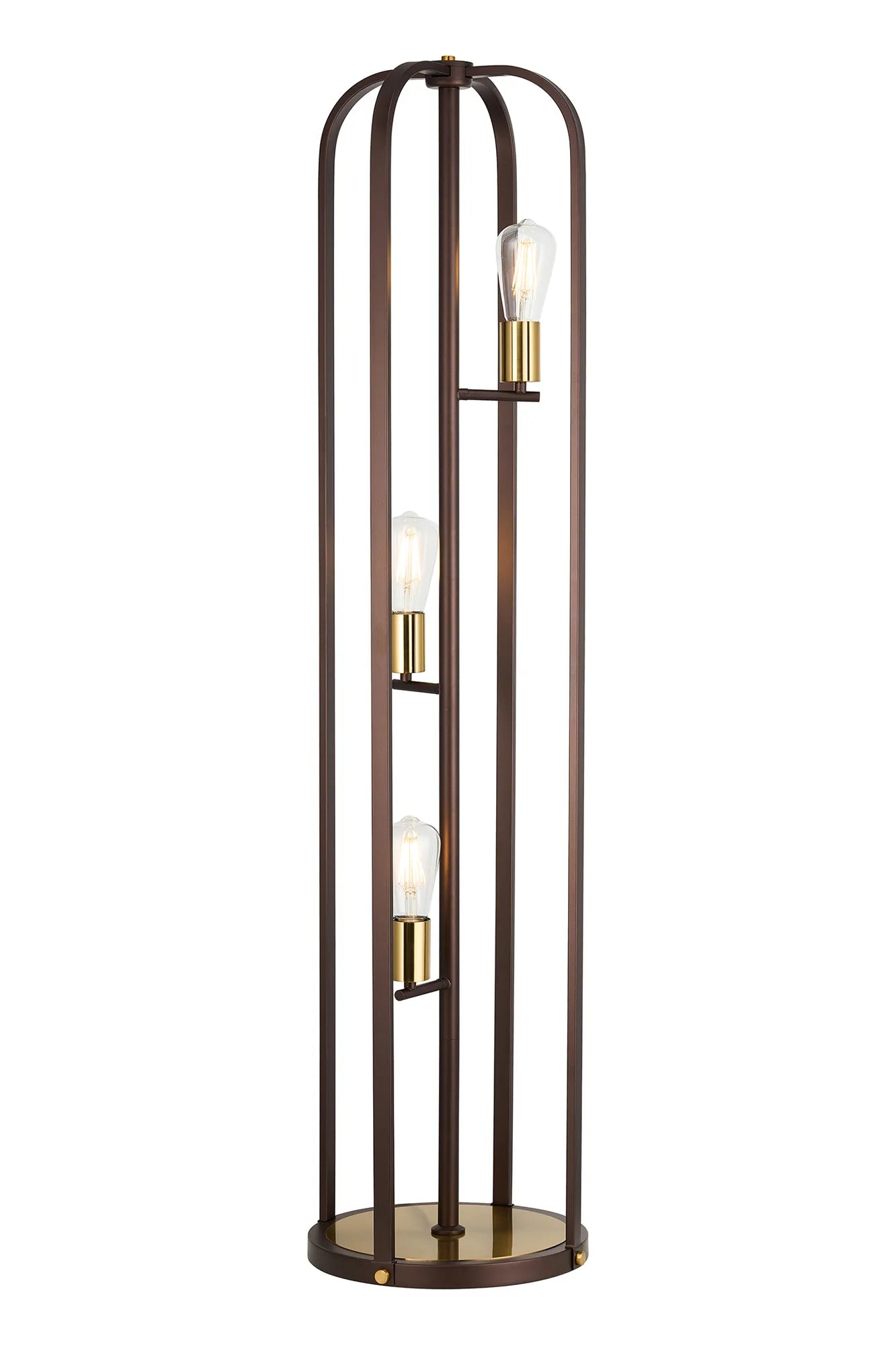 Track lighting with swivel heads for precise aimingTua Floor Lamp - Bronze/Nickel