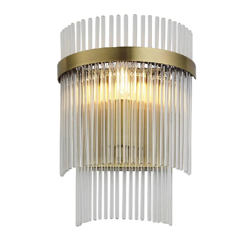 Modern track lighting with LED bulbsStefan 1Lt Wall Lamp - Brass/Nickel