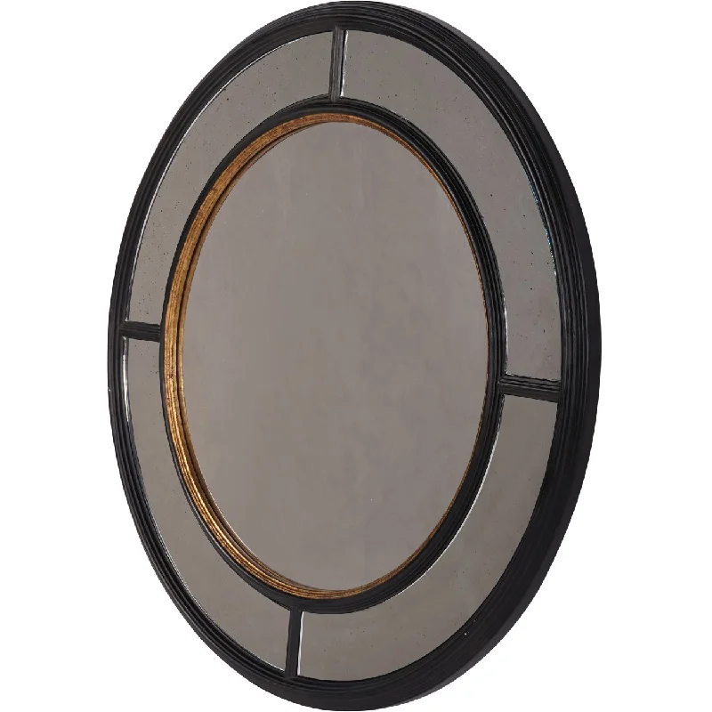 Track lighting with energy - star certificationAdelaide Antique Black Frame Round Mirror