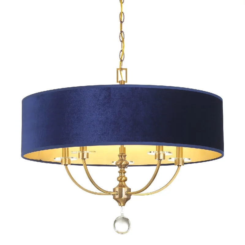 Industrial Lighting for Woodworking FactoriesVan Noord 32" 5 Lights Pendant Light Blue Finish Industrial Lighting for Woodworking FactoriesVan Noord 32" 5 Lights Pendant Light Blue Finish