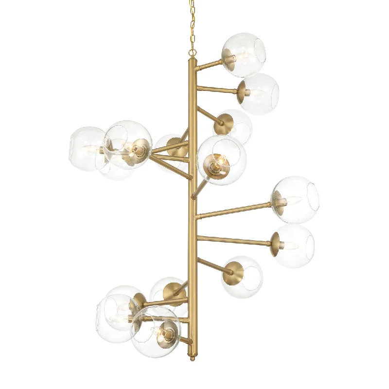 Industrial Lighting with High CRI (Color Rendering Index) for True Color PerceptionMillikan 50" 15 Lights Pendant Light Gold Finish Industrial Lighting with High CRI (Color Rendering Index) for True Color PerceptionMillikan 50" 15 Lights Pendant Light Gold Finish