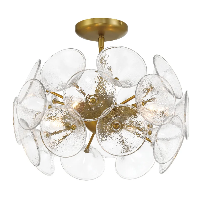 Waterproof Industrial Lighting for Wet AreasWinter 16" 4 Lights Semi-Flush Mount Light Brass Finish Waterproof Industrial Lighting for Wet AreasWinter 16" 4 Lights Semi-Flush Mount Light Brass Finish
