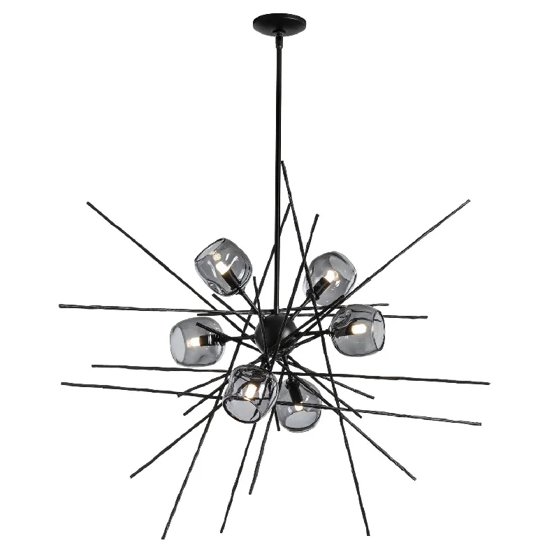 Industrial Wall - Mounted Lighting for Workshop WallsGriffin Six Light Pendant