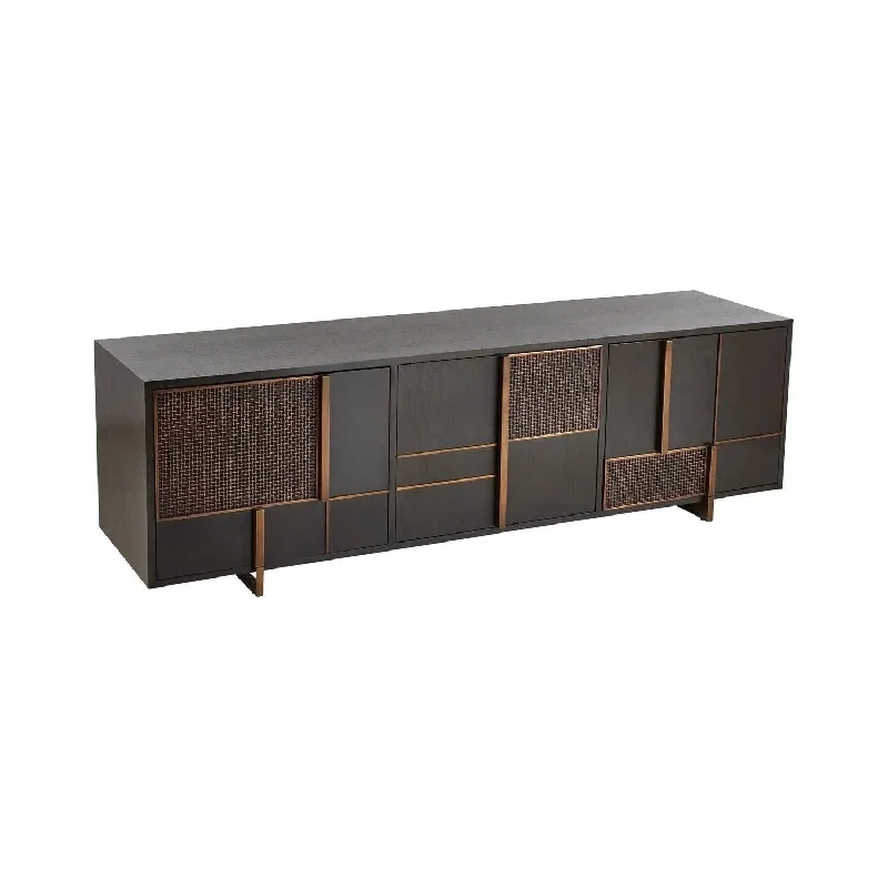 Track lighting for highlighting bookcasesDemi Credenza