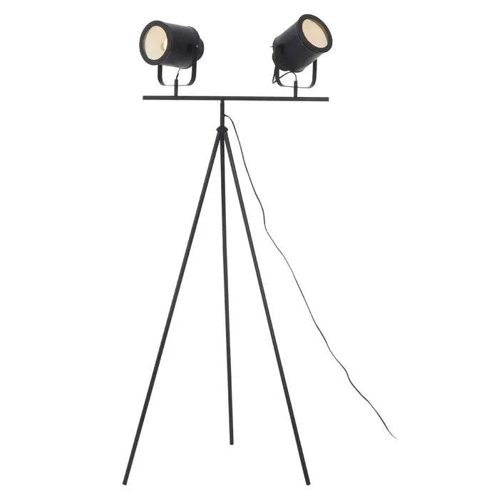 Modern track lighting with LED bulbsSwedish Two Spotlight Matte Black Tripod