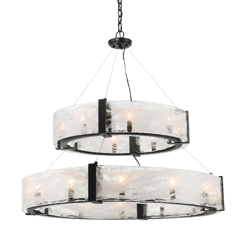 Dust - Resistant Industrial Lighting for Dirty WorkspacesCloud Break 40" 20 Lights Pendant Light Black Finish Dust - Resistant Industrial Lighting for Dirty WorkspacesCloud Break 40" 20 Lights Pendant Light Black Finish