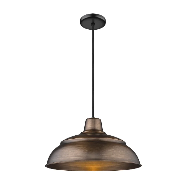 Industrial Exit Sign Lighting for Quick EvacuationR Series 17" Cord Hung Warehouse Pendant Light Ntural Copper Finish Industrial Exit Sign Lighting for Quick EvacuationR Series 17" Cord Hung Warehouse Pendant Light Ntural Copper Finish
