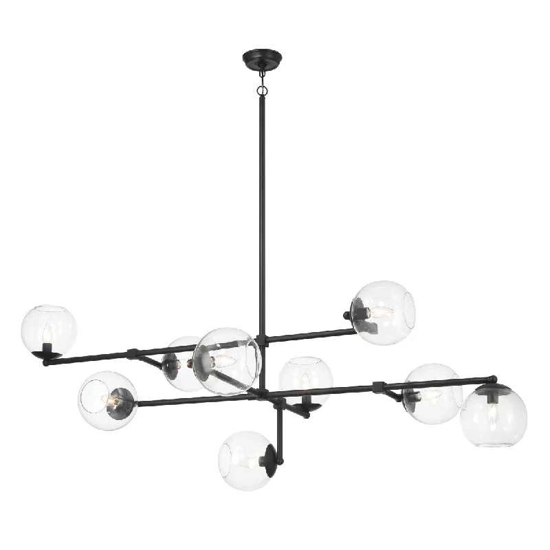 Industrial Exit Sign Lighting for Quick EvacuationMillikan 64" 9 Lights Pendant Light Black Finish Industrial Exit Sign Lighting for Quick EvacuationMillikan 64" 9 Lights Pendant Light Black Finish
