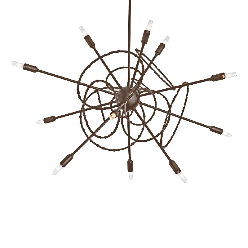 Dimmable Industrial Lighting for Ambiance ControlOlympus 12 Light Pendant