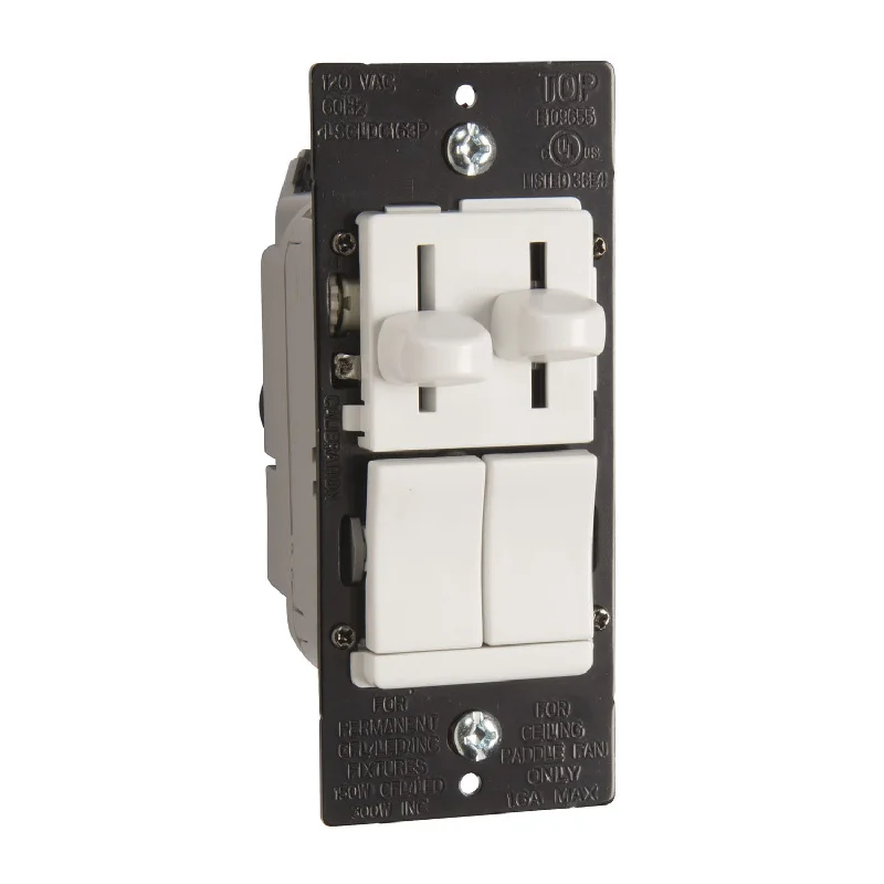 Industrial Emergency Lighting for Safety in FactoriesLegrand LSCLDC163P Dual Slide LED Dimmer and 3-Speed Fan Control