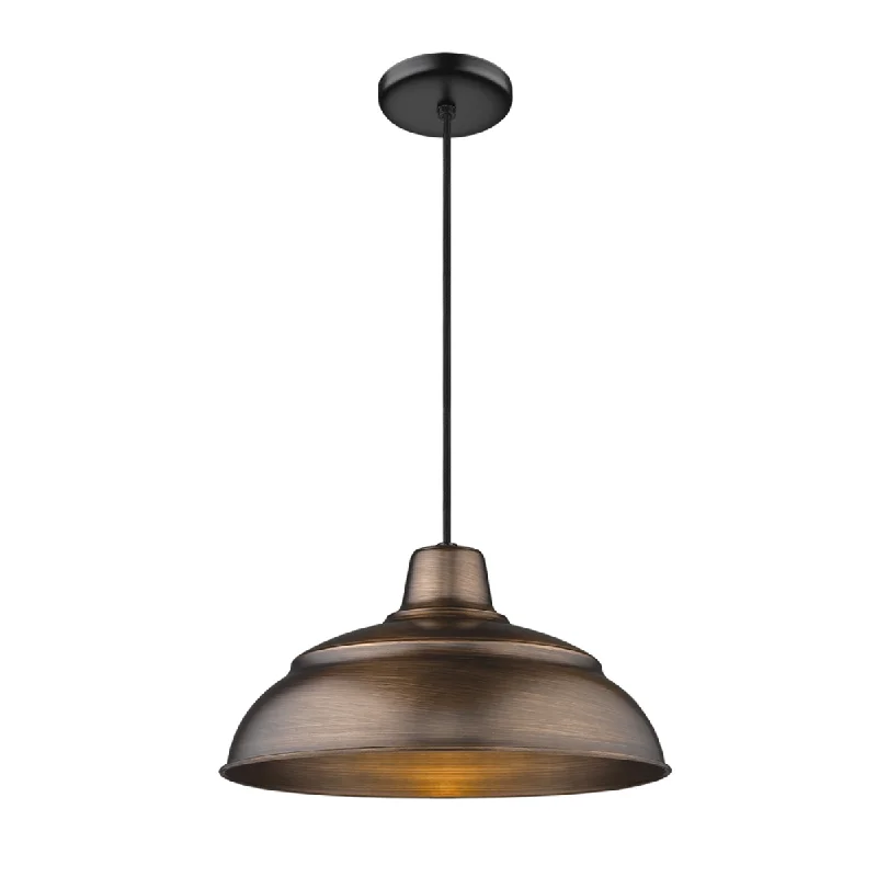 Industrial Emergency Lighting for Safety in FactoriesR Series 14" Cord Hung Warehouse Pendant Light Ntural Copper Finish Industrial Emergency Lighting for Safety in FactoriesR Series 14" Cord Hung Warehouse Pendant Light Ntural Copper Finish