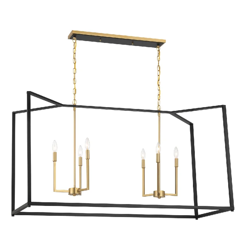 Adjustable Industrial Lighting for Flexible IlluminationColwick 48" 6 Lights Pendant Light Black Finish Adjustable Industrial Lighting for Flexible IlluminationColwick 48" 6 Lights Pendant Light Black Finish