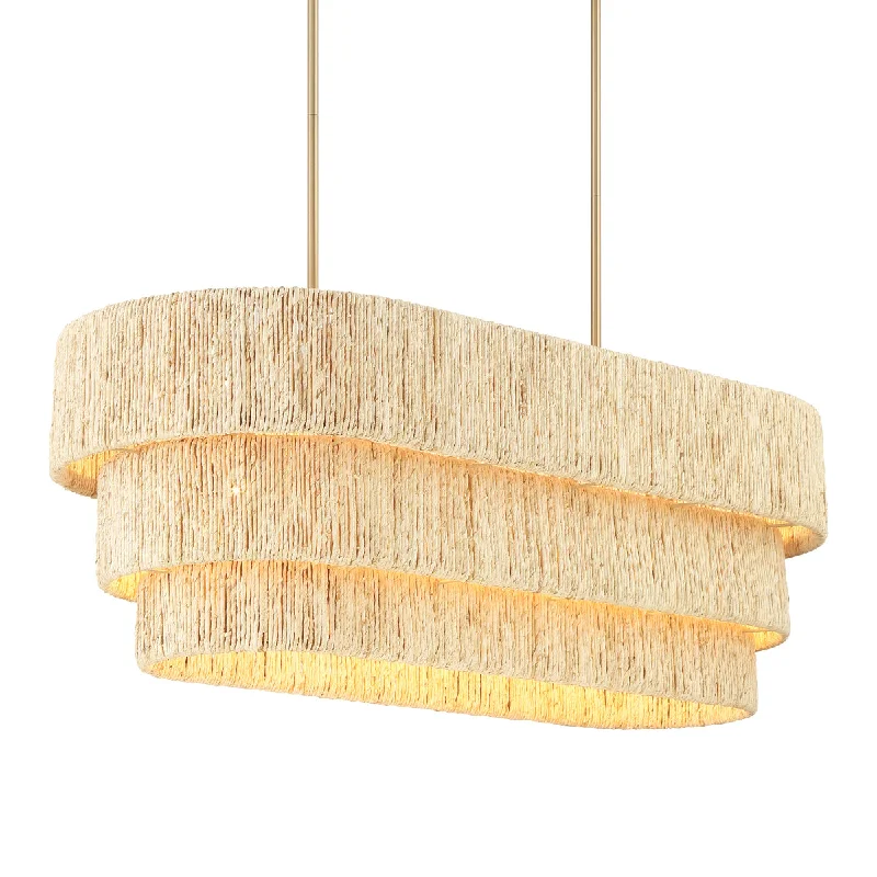Dimmable Industrial Lighting for Ambiance ControlCaviana 48" 5 Lights Island Light Brass Finish Dimmable Industrial Lighting for Ambiance ControlCaviana 48" 5 Lights Island Light Brass Finish