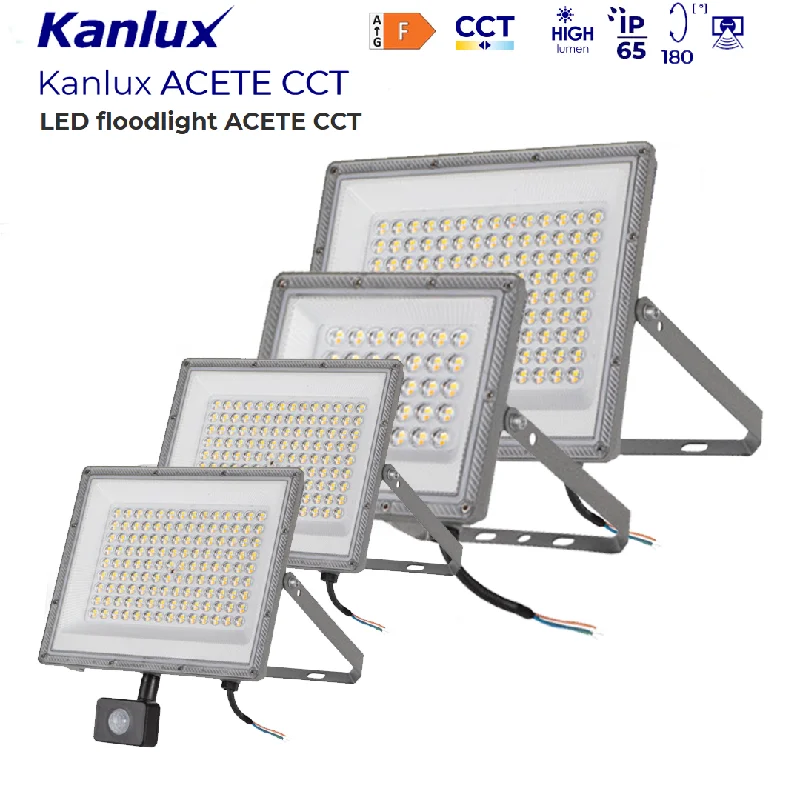 Industrial - style track lighting for loftsKanlux ACETE LED Outdoor Floodlight CCT 3000K 4000K 6500K IP65 with/without Sensor - 10W to 100W Options
