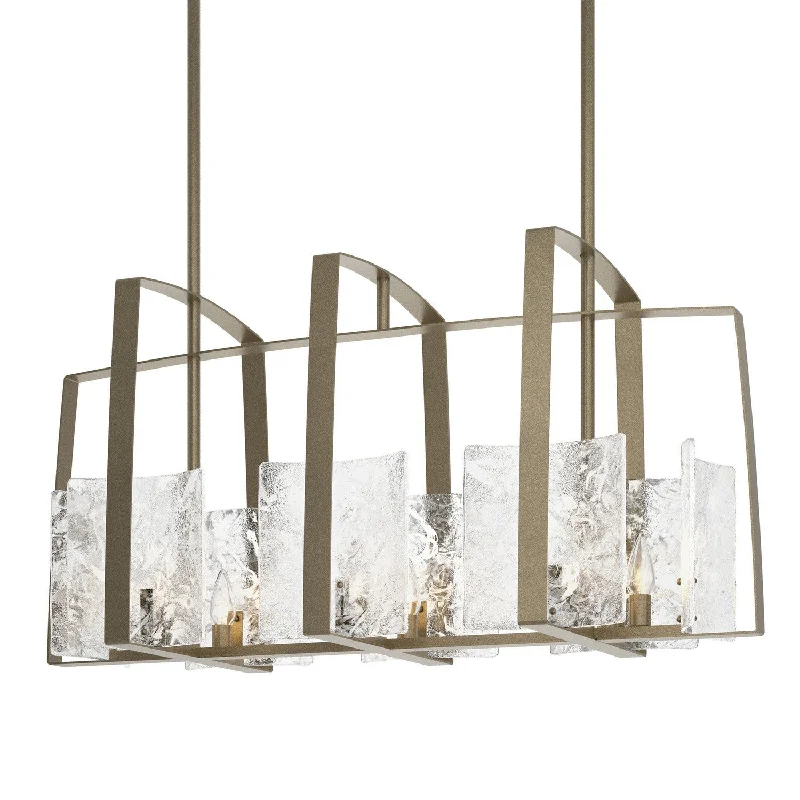 Industrial Lighting for Textile MillsArc Eight Light Linear Pendant