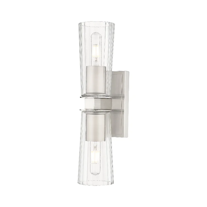 Track lighting with frosted glass shadesTitus 2-Light Wall Sconce