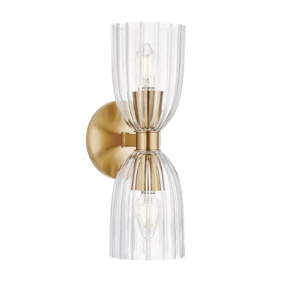 Track lighting with a decorative track design2-Light Wall Sconce