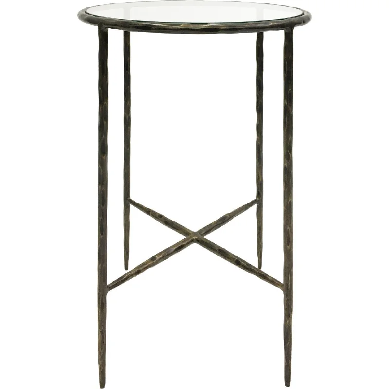 Track lighting with a brushed nickel finishPatterdale Hand Forged Side Table - Brushed Grey/Chalk White/Dark Bronze with Glass Top Track lighting with a brushed nickel finishPatterdale Hand Forged Side Table - Brushed Grey/Chalk White/Dark Bronze with Glass Top
