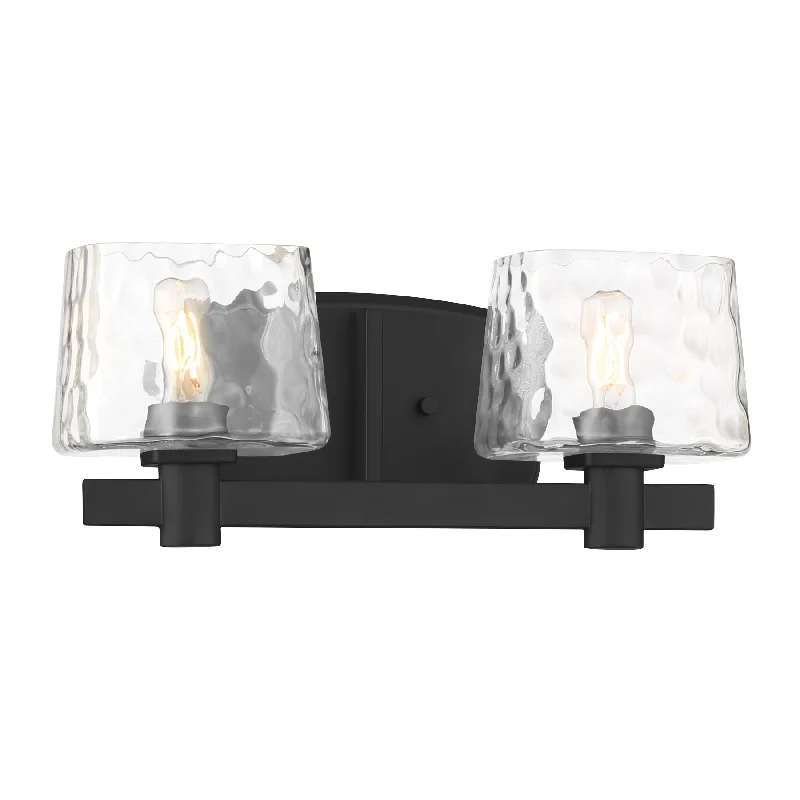 Industrial Lighting for Textile MillsDrysdale 15" 2 Lights Vanity Light Black Finish Industrial Lighting for Textile MillsDrysdale 15" 2 Lights Vanity Light Black Finish