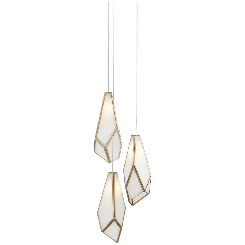 Track lighting with clear glass shadesGlace Round Multi-Light Pendant