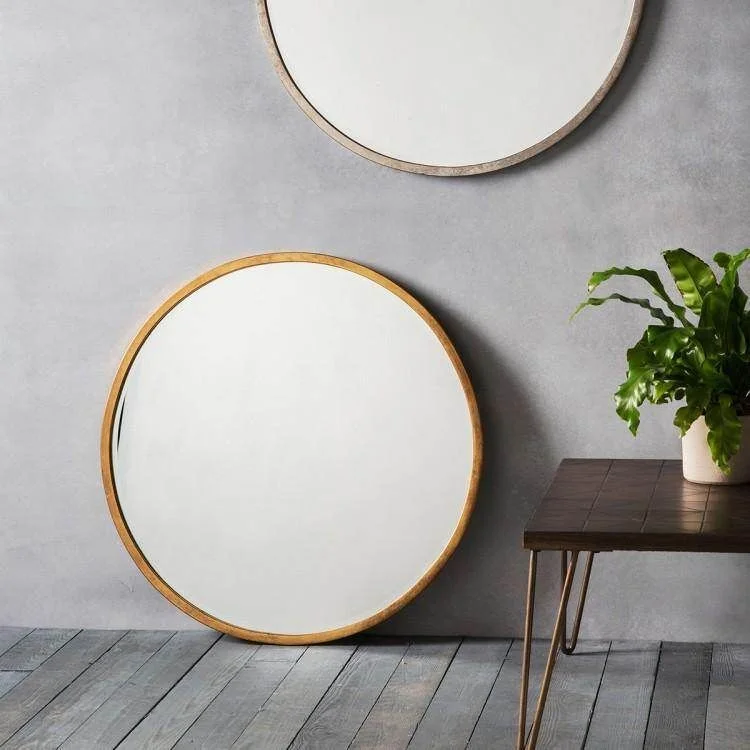 Smart track lighting with voice controlHiggins Round Mirror Antique Gold W800 x D20 x H800mm Smart track lighting with voice controlHiggins Round Mirror Antique Gold W800 x D20 x H800mm