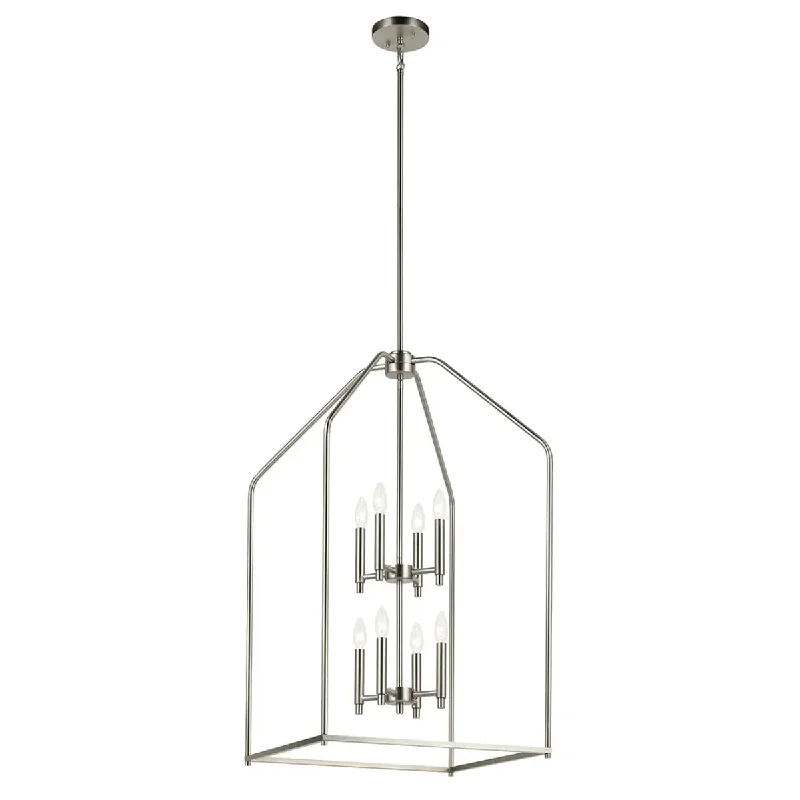 Industrial Lighting for Chemical PlantsMadden 20" 8-Light Pendant Light, Brushed Nickel Finish Industrial Lighting for Chemical PlantsMadden 20" 8-Light Pendant Light, Brushed Nickel Finish