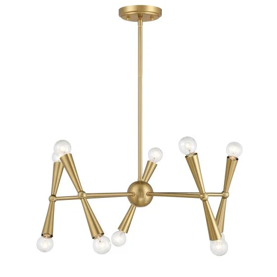 Track lighting with colored glass accents10-Light Chandelier