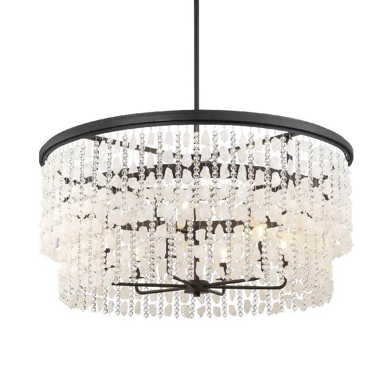 Explosion - Proof Industrial Lighting for Hazardous LocationsShimmering Elegance 36" 9 Lights Chandelier Light Black Finish Explosion - Proof Industrial Lighting for Hazardous LocationsShimmering Elegance 36" 9 Lights Chandelier Light Black Finish