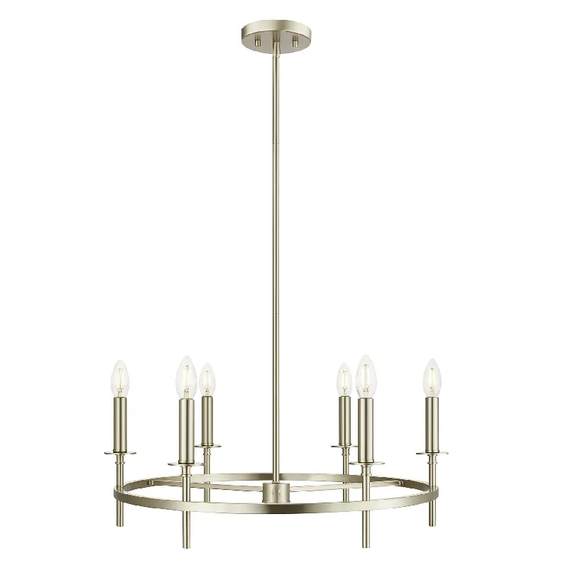 Track lighting for highlighting bookcases6-Light Chandelier