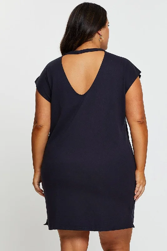 Grey Bodycon Dress Round Neck Short Sleeve Jersey