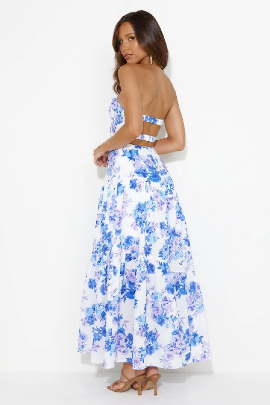 Her Best 'Fit Strapless Maxi Dress Blue