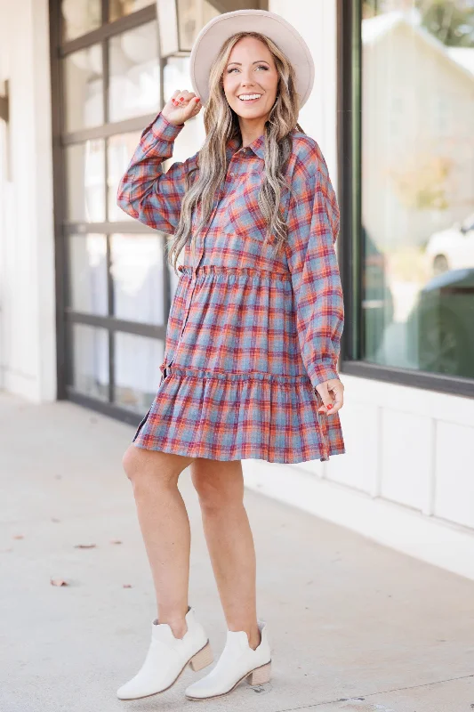 Deserted Skies Dress, Dusty Blue