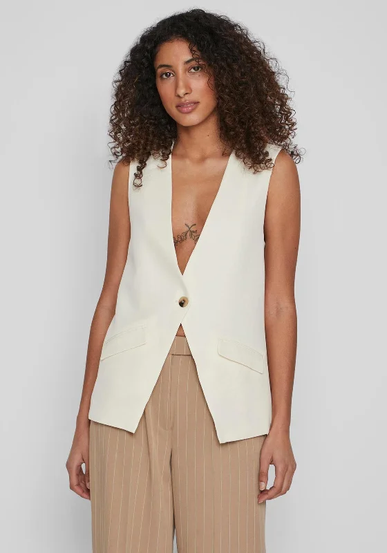 Vila Lysa Slit Back Waistcoat, Birch