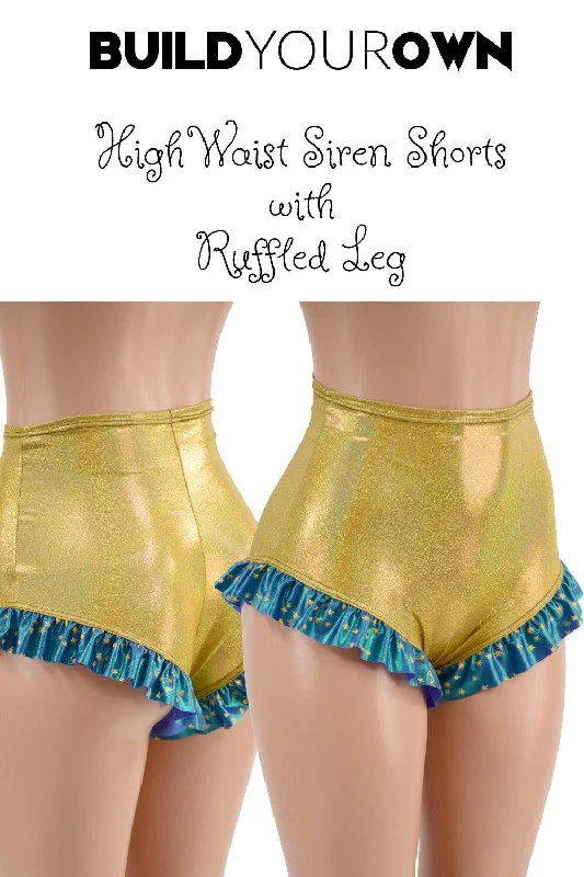 Build Your Own High Waist Siren Shorts with Ruffled Leg