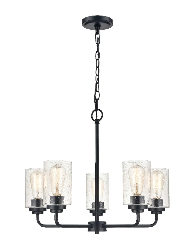 Mid - Century Modern Chandeliers for Vintage AppealMid - Century Modern Chandeliers for Vintage Appeal5 Lamps Moven Chandelier - Matte Black - Clear Seeded Glass - 23in Diameter - E26 Medium Base Mid - Century Modern Chandeliers for Vintage AppealMid - Century Modern Chandeliers for Vintage Appeal5 Lamps Moven Chandelier - Matte Black - Clear Seeded Glass - 23in Diameter - E26 Medium Base