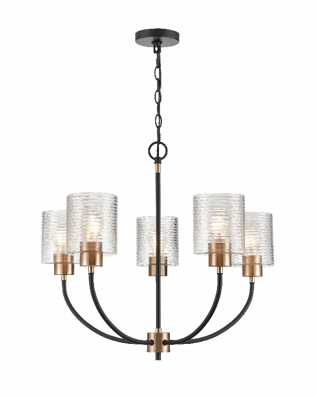 Traditional Brass Chandeliers for Classic InteriorsTraditional Brass Chandeliers for Classic Interiors5 Lamps Renitta Chandelier - Matte Black / Modern Gold Finish - Clear Ribbed Glass - 26in Diameter - E26 Medium Base Traditional Brass Chandeliers for Classic InteriorsTraditional Brass Chandeliers for Classic Interiors5 Lamps Renitta Chandelier - Matte Black / Modern Gold Finish - Clear Ribbed Glass - 26in Diameter - E26 Medium Base