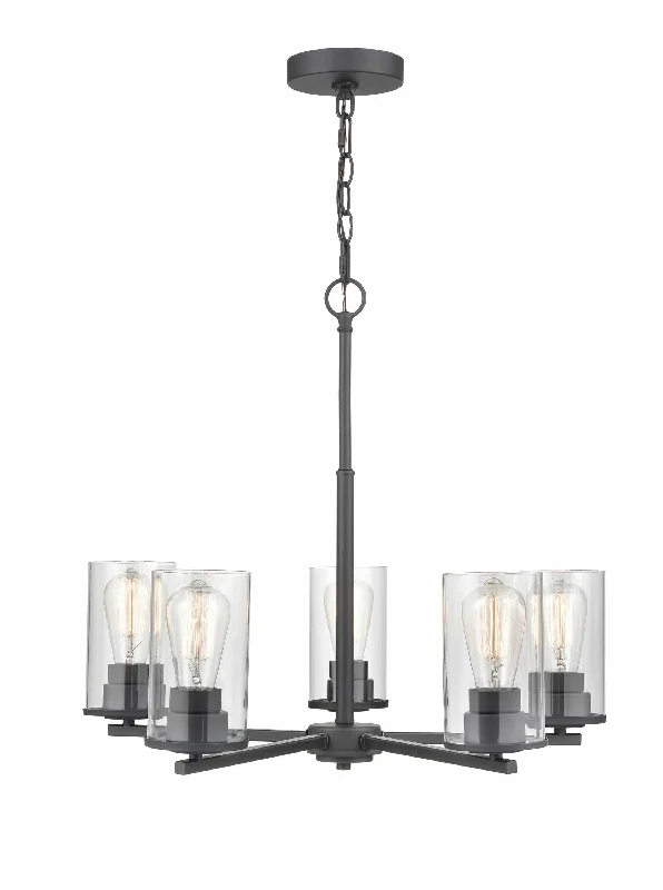 Small Chandeliers for Compact RoomsSmall Chandeliers for Compact Rooms5 Lamps Verlana Chandelier - Matte Black - Clear Glass - 24in Diameter - E26 Medium Base Small Chandeliers for Compact RoomsSmall Chandeliers for Compact Rooms5 Lamps Verlana Chandelier - Matte Black - Clear Glass - 24in Diameter - E26 Medium Base