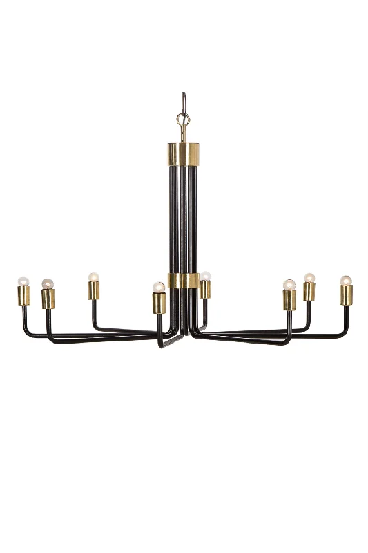 Chandeliers with Metal Frames in Black FinishChandeliers with Metal Frames in Black FinishBlack Framed 8 Light Chandelier | Andrew Martin Le Marais