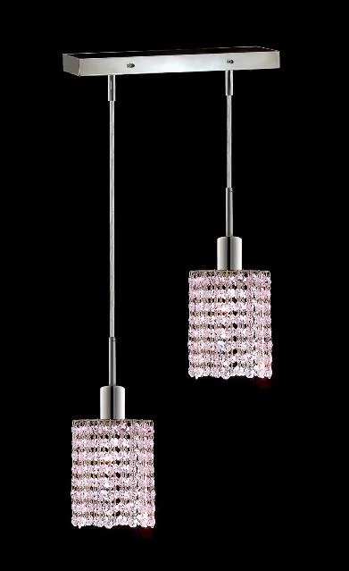 Chandeliers with Clear Crystal for a Sparkling EffectChandeliers with Clear Crystal for a Sparkling EffectZC121-1282D-O-R-RO/RC By Regency Lighting Mini Collection 2 Lights Pendant Chrome Finish