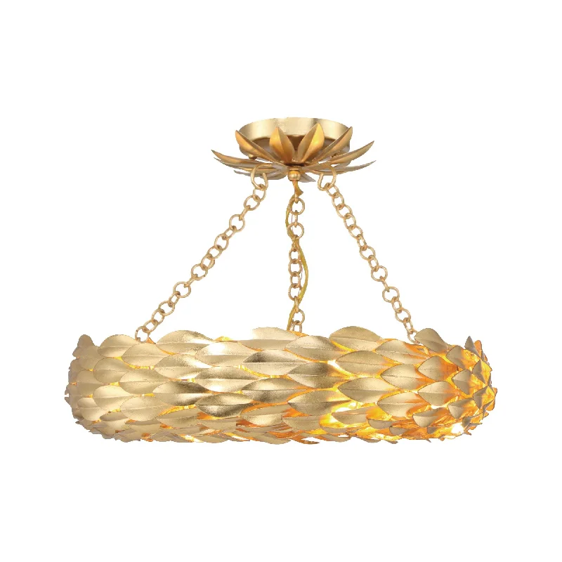Chandeliers with Colored Glass for a Splash of ColorChandeliers with Colored Glass for a Splash of ColorBroche 6 Light Antique Gold Semi Flush Mount - C193-535-GA_CEILING Chandeliers with Colored Glass for a Splash of ColorChandeliers with Colored Glass for a Splash of ColorBroche 6 Light Antique Gold Semi Flush Mount - C193-535-GA_CEILING