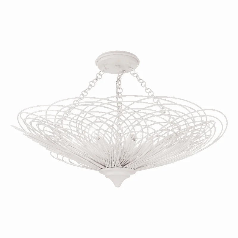 Chandeliers with Venetian Glass for a Luxurious LookChandeliers with Venetian Glass for a Luxurious LookDoral 6 Light Matte White Semi Flush Mount - C193-DOR-B7706-MT_CEILING Chandeliers with Venetian Glass for a Luxurious LookChandeliers with Venetian Glass for a Luxurious LookDoral 6 Light Matte White Semi Flush Mount - C193-DOR-B7706-MT_CEILING