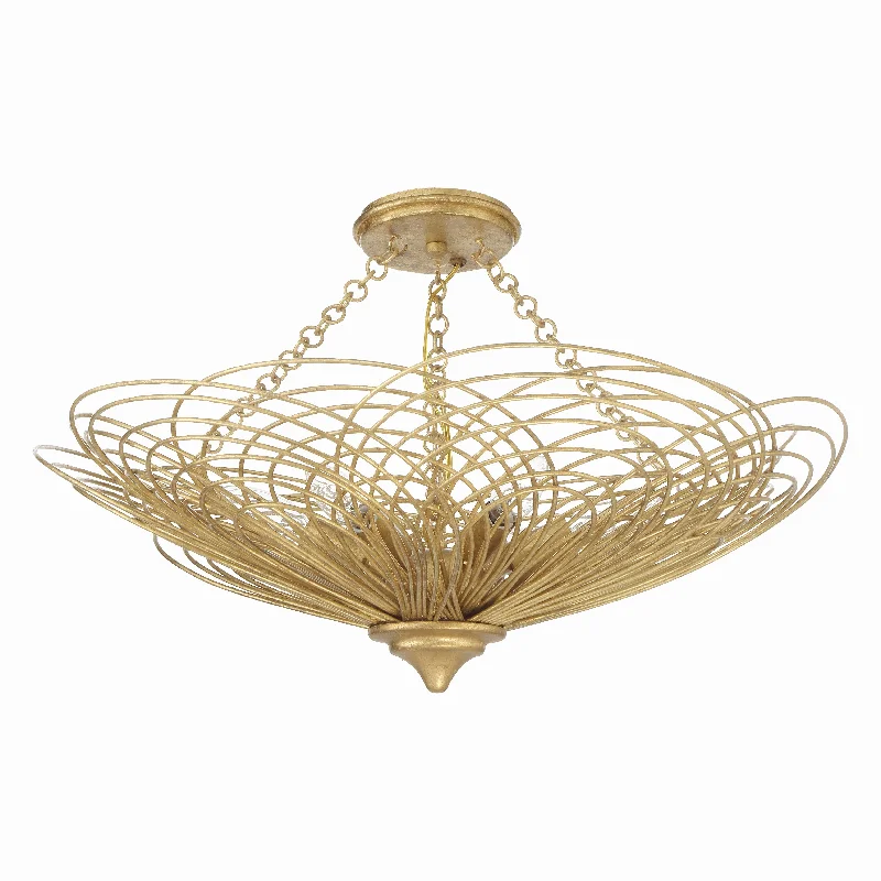 Chandeliers with Candle - Style Bulbs for a Classic AestheticChandeliers with Candle - Style Bulbs for a Classic AestheticDoral 6 Light Renaissance Gold Semi Flush Mount - C193-DOR-B7706-RG_CEILING Chandeliers with Candle - Style Bulbs for a Classic AestheticChandeliers with Candle - Style Bulbs for a Classic AestheticDoral 6 Light Renaissance Gold Semi Flush Mount - C193-DOR-B7706-RG_CEILING