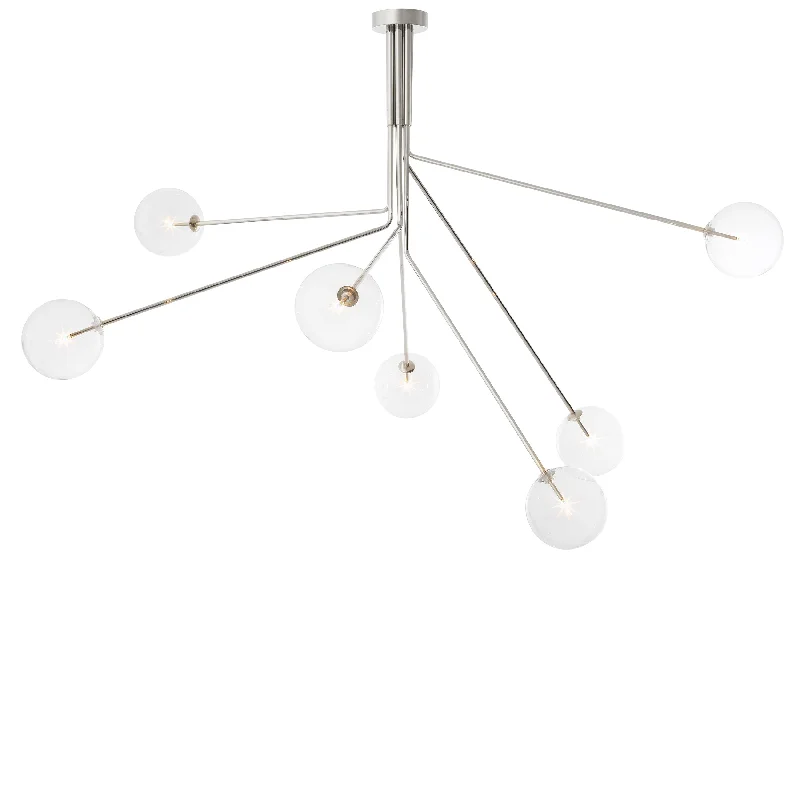 Chandeliers with Metal Frames in Silver FinishChandeliers with Metal Frames in Silver FinishChandelier Topaz