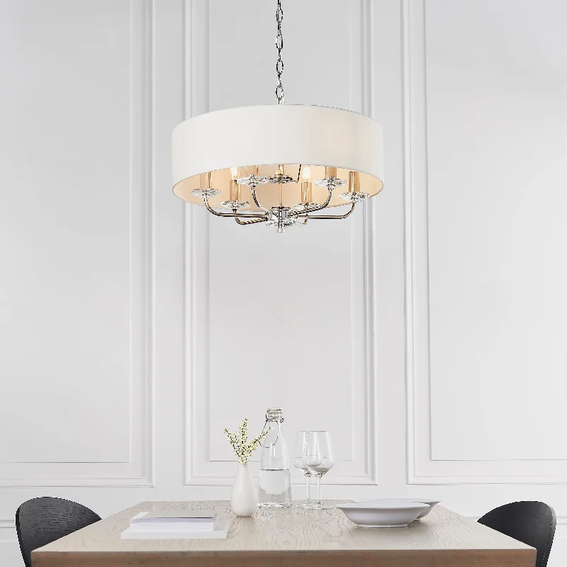 Chandeliers with Metal Frames in Gold FinishChandeliers with Metal Frames in Gold FinishEndon Nixon 6lt Pendant Bright Nickel Chandeliers with Metal Frames in Gold FinishChandeliers with Metal Frames in Gold FinishEndon Nixon 6lt Pendant Bright Nickel