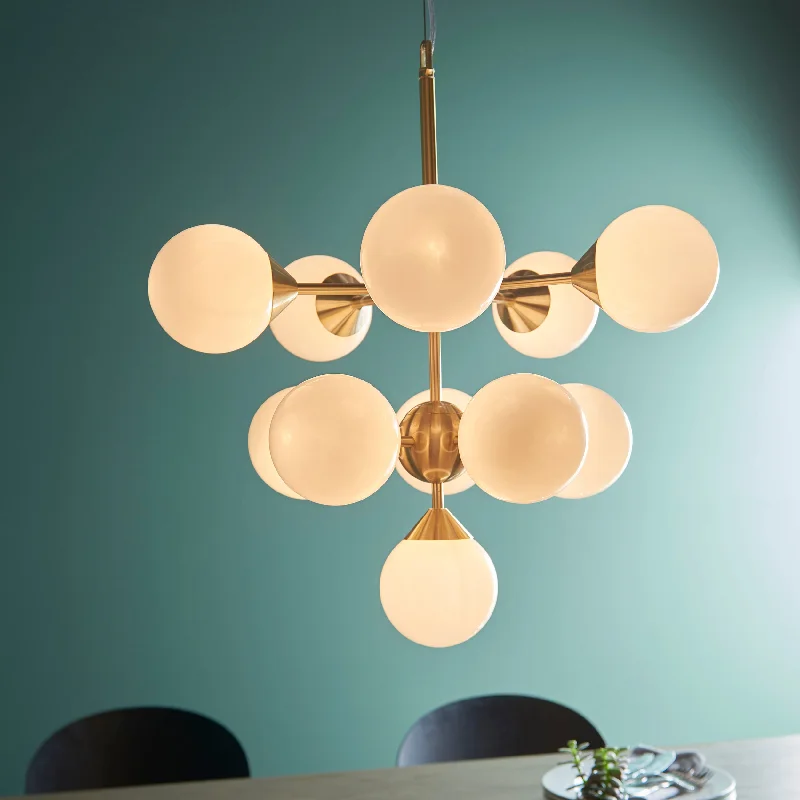 Ceiling - Mounted Chandeliers for Standard CeilingsCeiling - Mounted Chandeliers for Standard CeilingsEndon Oscar 11 Light Modern Chandelier Satin Brass Ceiling - Mounted Chandeliers for Standard CeilingsCeiling - Mounted Chandeliers for Standard CeilingsEndon Oscar 11 Light Modern Chandelier Satin Brass