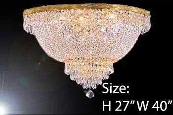 Chandeliers for High Ceilings to Fill Vertical SpaceChandeliers for High Ceilings to Fill Vertical SpaceFlush Basket French Empire Crystal Chandelier Lighting H27" X W40" - A93-Flush/Cg/870/18 Chandeliers for High Ceilings to Fill Vertical SpaceChandeliers for High Ceilings to Fill Vertical SpaceFlush Basket French Empire Crystal Chandelier Lighting H27" X W40" - A93-Flush/Cg/870/18