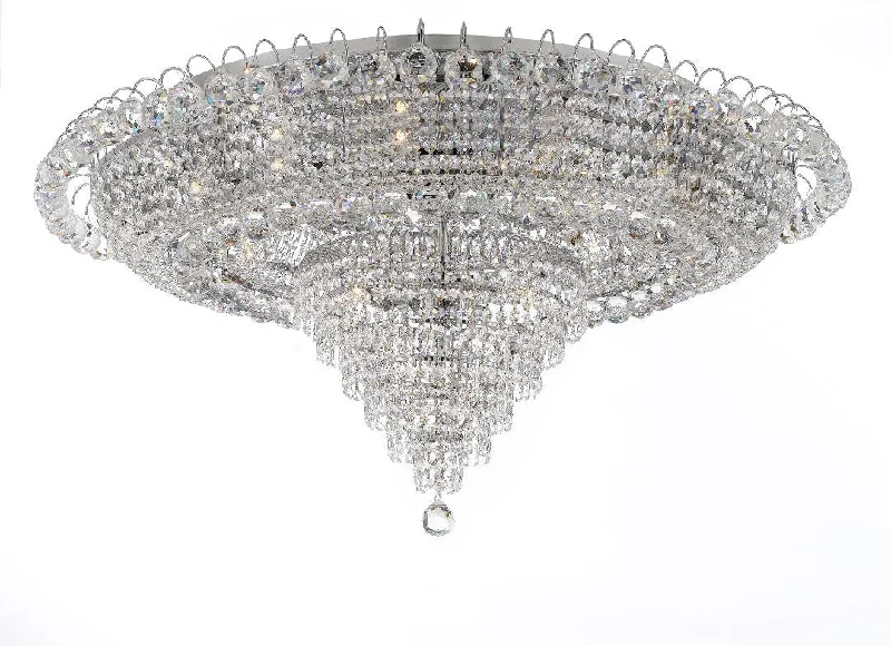 Minimalist Chandeliers for Sleek and Simple InteriorsMinimalist Chandeliers for Sleek and Simple InteriorsFrench Empire Crystal Flush Chandelier Lighting H 19" W 39" - H905-LYS-6649-Silver Minimalist Chandeliers for Sleek and Simple InteriorsMinimalist Chandeliers for Sleek and Simple InteriorsFrench Empire Crystal Flush Chandelier Lighting H 19" W 39" - H905-LYS-6649-Silver